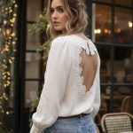 HEART  BLUSA ROMÁNTICA  CON APERTURA EN LA ESPALDA