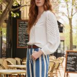 MANON BLUSA ROMANTICA BORDADA Y CALADA CON CUELLO PICO