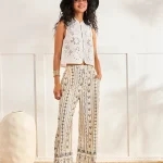 TIRZA PANTALÓN BORDADO LENTEJUELAS - CRUDO