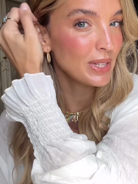 CIUTADELLA BLUSA BOHEMIA FLUIDA PUÑOS NIDO ABEJAOFF- WHITE