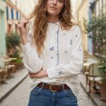 PETITE FLEUR BLUSA BORDADA FLORAL  BLUE