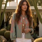 ARABESQUE CHAQUETA BORDADA MINT