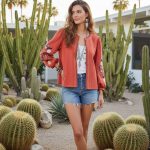 MISTYQUE CHAQUETA BORDADA RUST