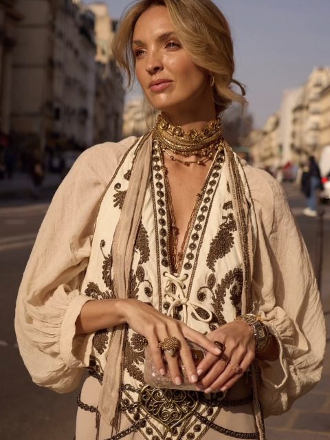 BUTTERFLY BLUSA BOHEMIA FLUIDA SAND