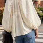 BUTTERFLY BLUSA BOHEMIA FLUIDA ECRU