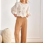 WERET BLUSA LINO CALADOS - CRUDO