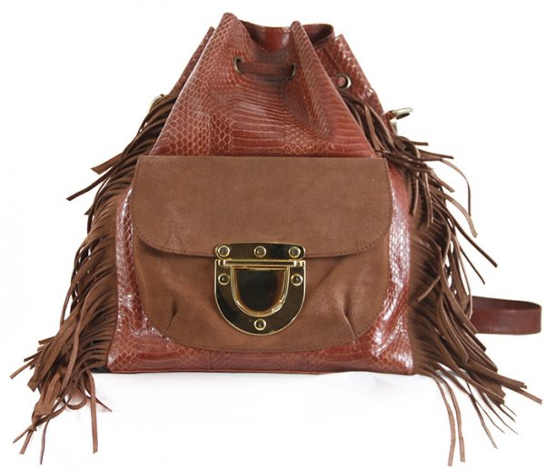 West Village Fringe Snake L Vintage Brown